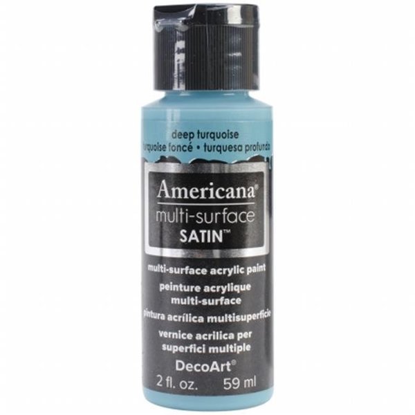 Deco Art Deco Art DA5-30-24 Americana Multi-Surface Satin Acrylic Paint 2oz-Deep Turquoise DA5-30-24